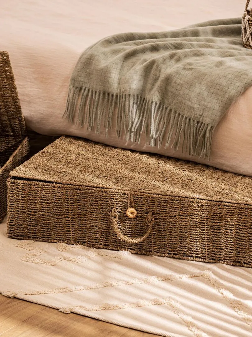 2-piece Wicker Basket Set - Beige