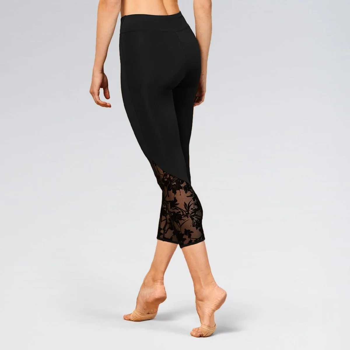 Bloch Ladies Floral Mesh Panel 7/8 Leggings