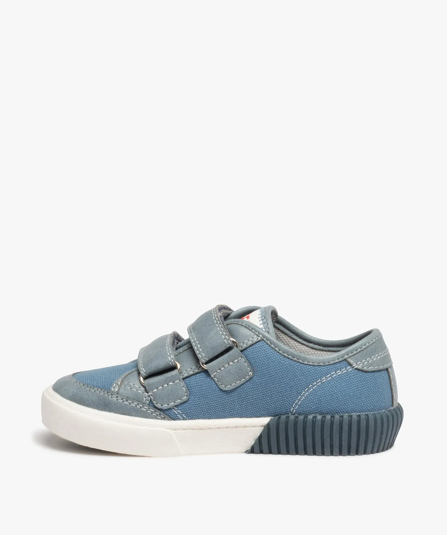 blue canvas tennis shoes for boys with velcro straps - sizes 24 to 40