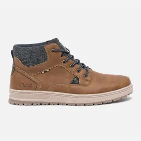 Boots à lacet marron avec col textile - Baskets / Tennis Homme | ERAM