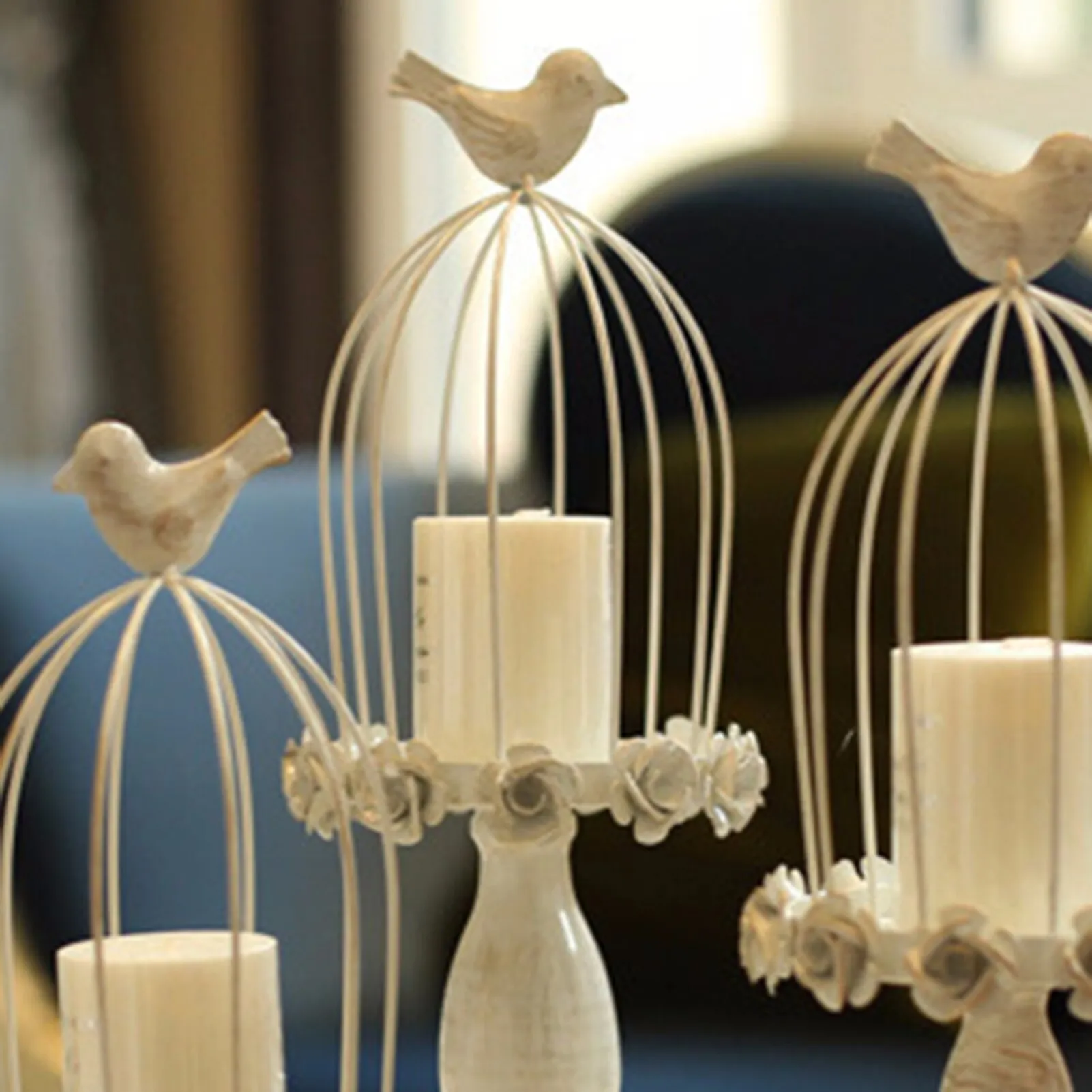 Large Vintage Ornament Candle Holder