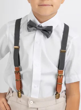 Boys' suspenders and bow tie