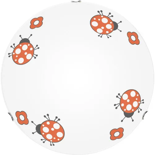 Britop Plafonnier Blanc translucide Décor Fly, 2x E27-Max.60W, IP20...