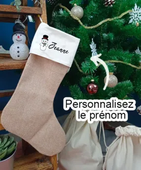 Christmas Snowman Sock - The Textile Workshop