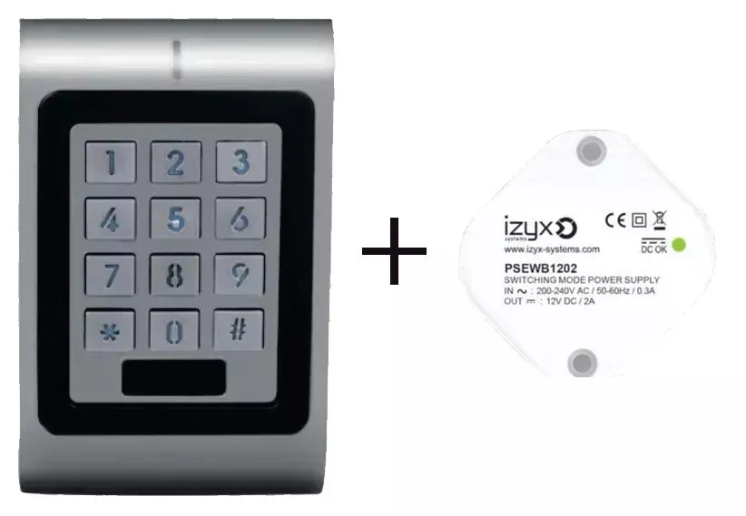 Clavier lecteur 1 relais bornier + mini alimentation - Setin