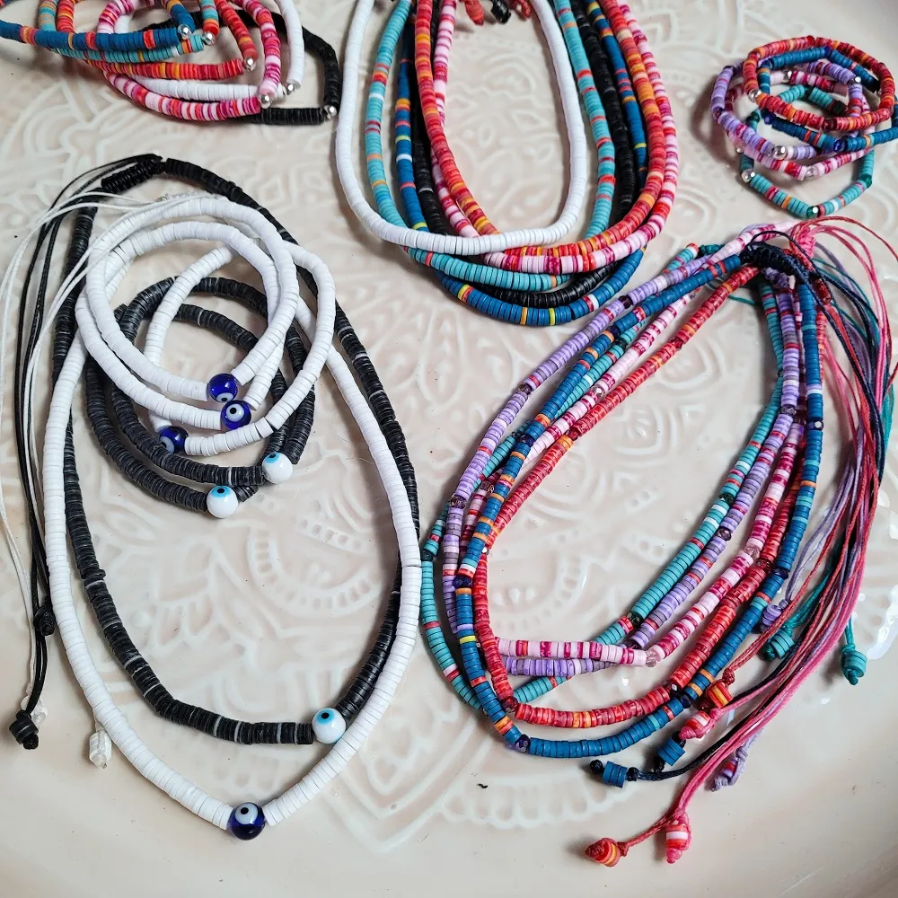 Collier perles Heishi 