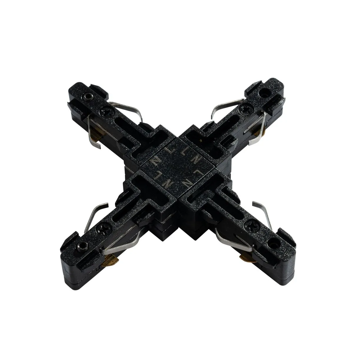 Connecteur de rail noir monophasé - Slimline