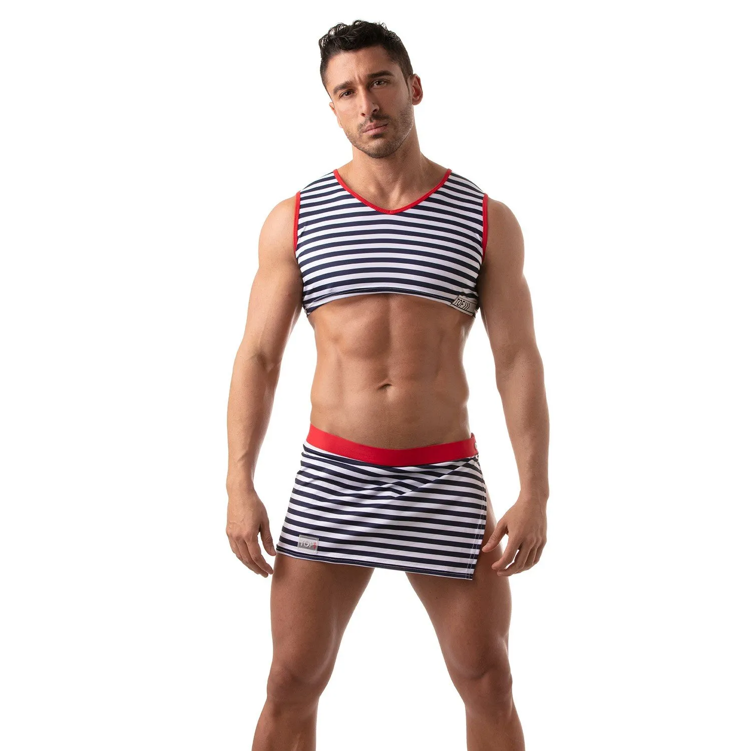 Crop top sans manche Iconic Tof Paris - Marinière - TOF Paris : ven...