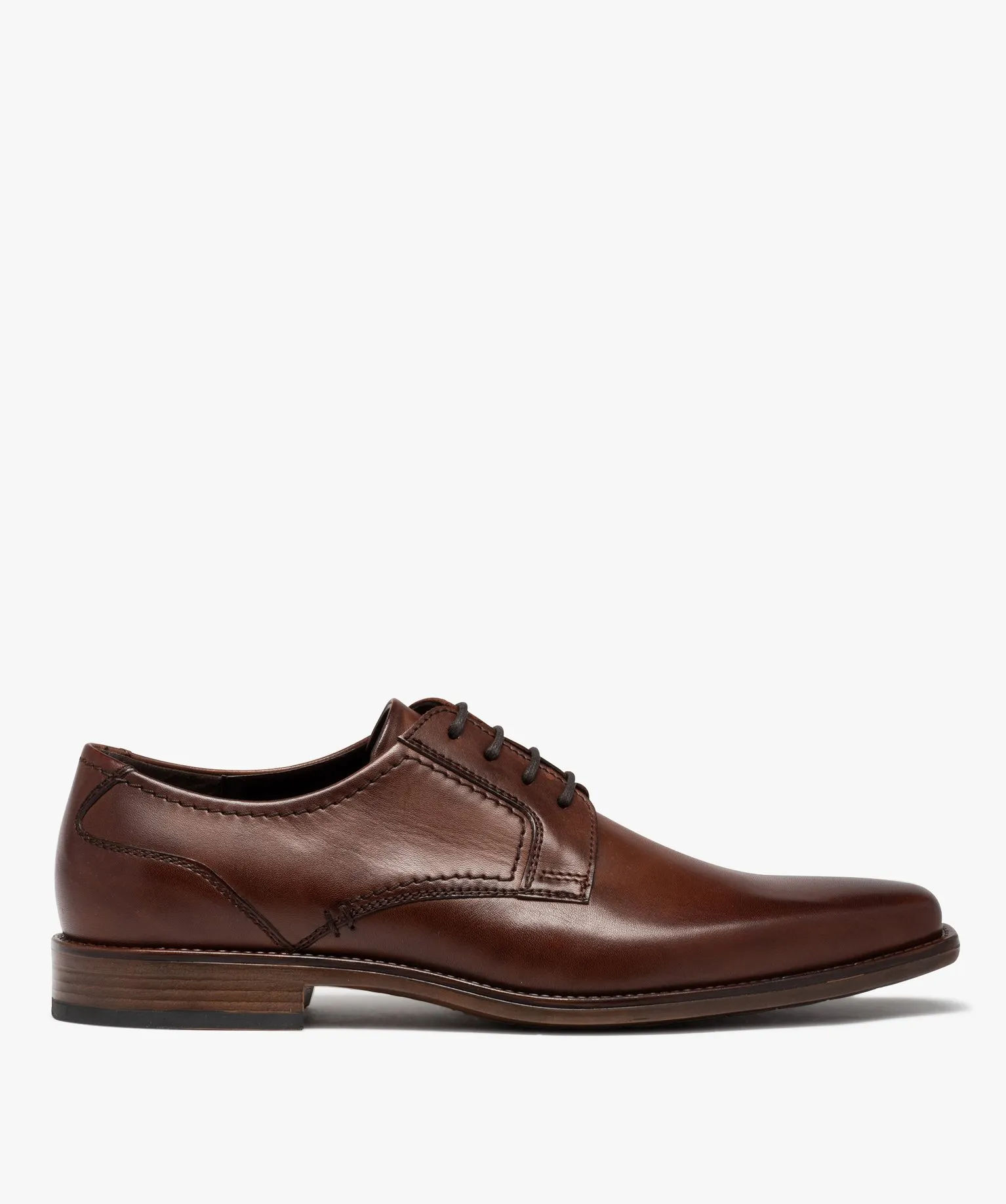 Men's Leather Upper Square-Toe Derby Shoes - Taneo Brown Heather City Shoes