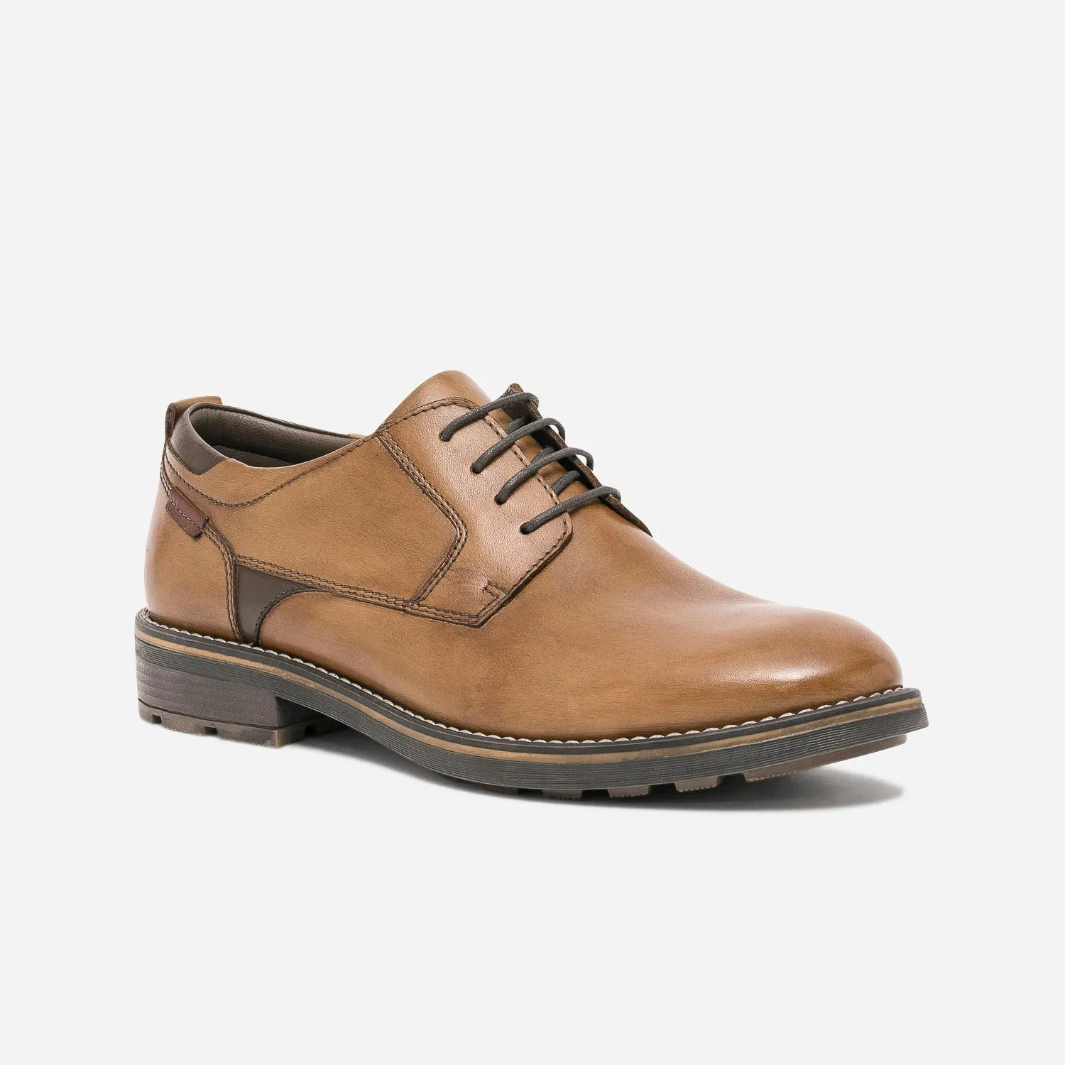 Brown Leather Derby Shoes - Men's City Shoes | ERAM
