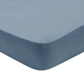 Jersey Comfort Fitted Sheet in Denim Blue