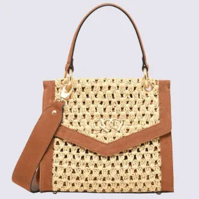 Etrier Shoulder Bag, Women's Elegant Leather Nubuck and Straw Handbag | Igert Shoes & Leather Goods