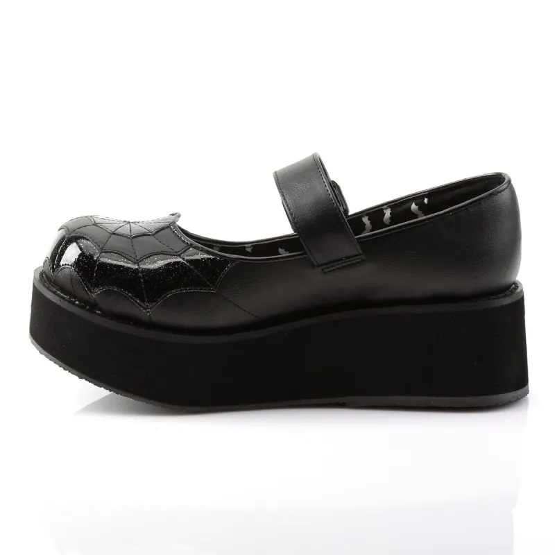 Gothic Spiderweb Black Shoes | DemoniaCult Women