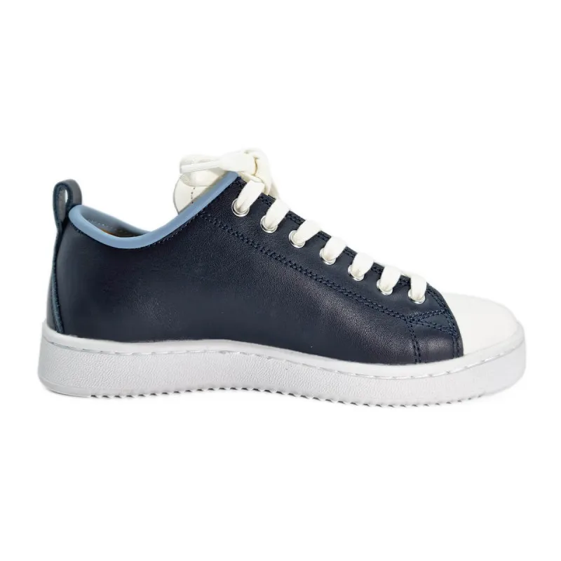 La basket en cuir et velours marine - Paul Smith - Scarpe