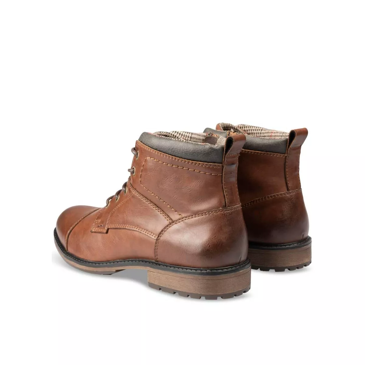 MARRON DENIM SIDE ankle boots