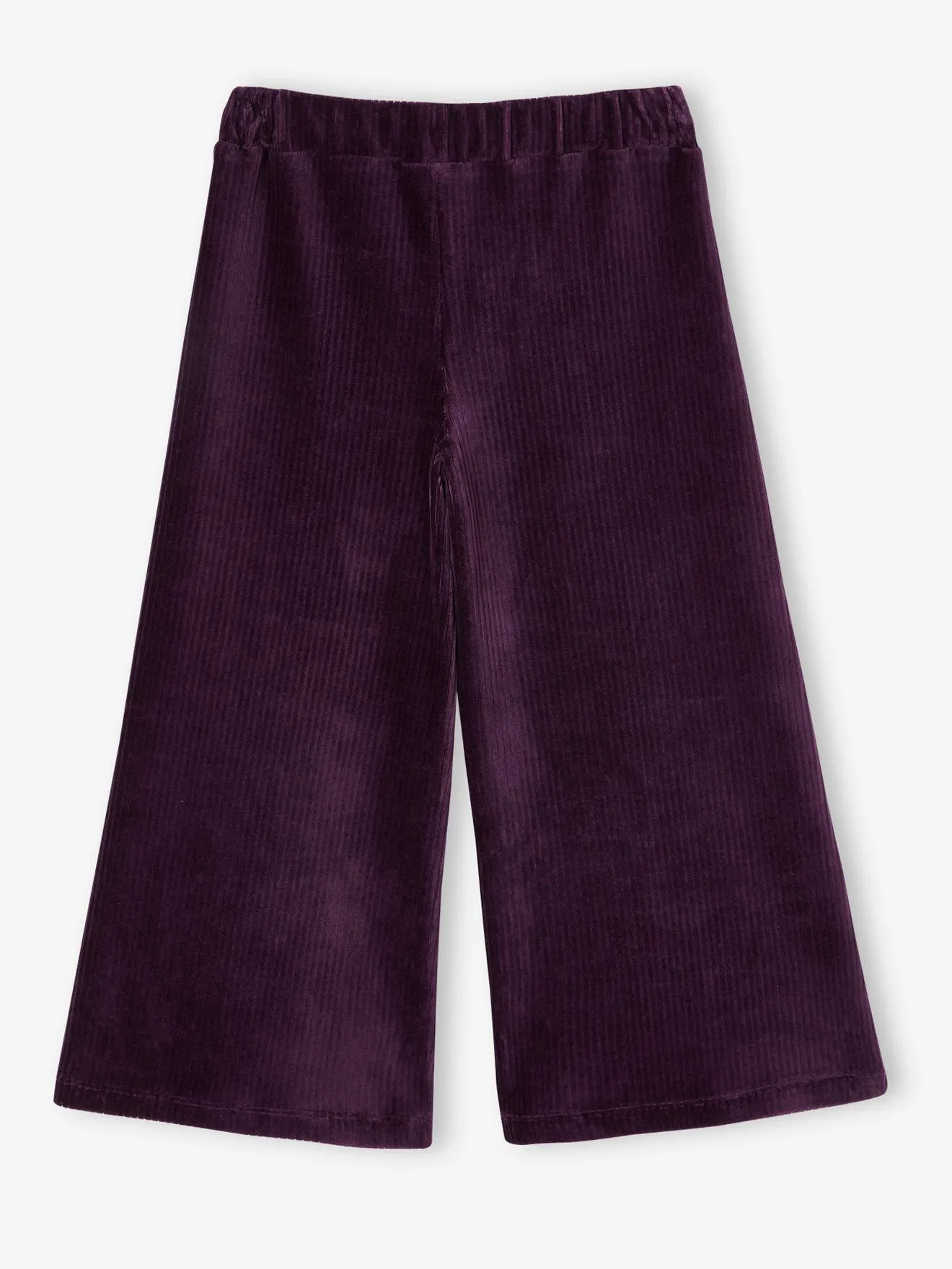 Pantalon large en velours fille marron - Vertbaudet