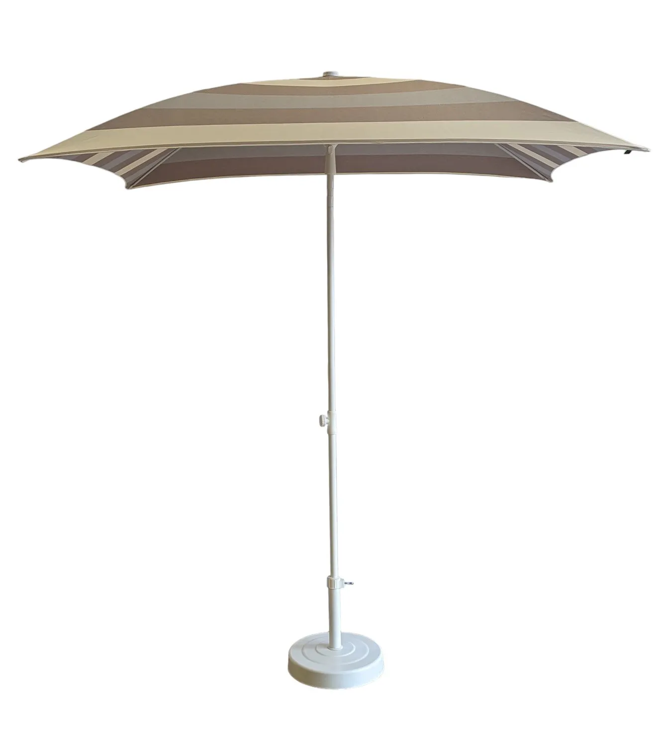 parasol rectangulaire 200x150 rayé beige et ivoire