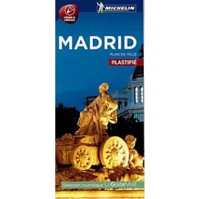 Madrid city map laminated