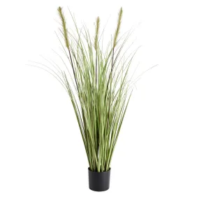 Plante verte artificielle Sétaire graminée en pot Ø13,5xH104cm