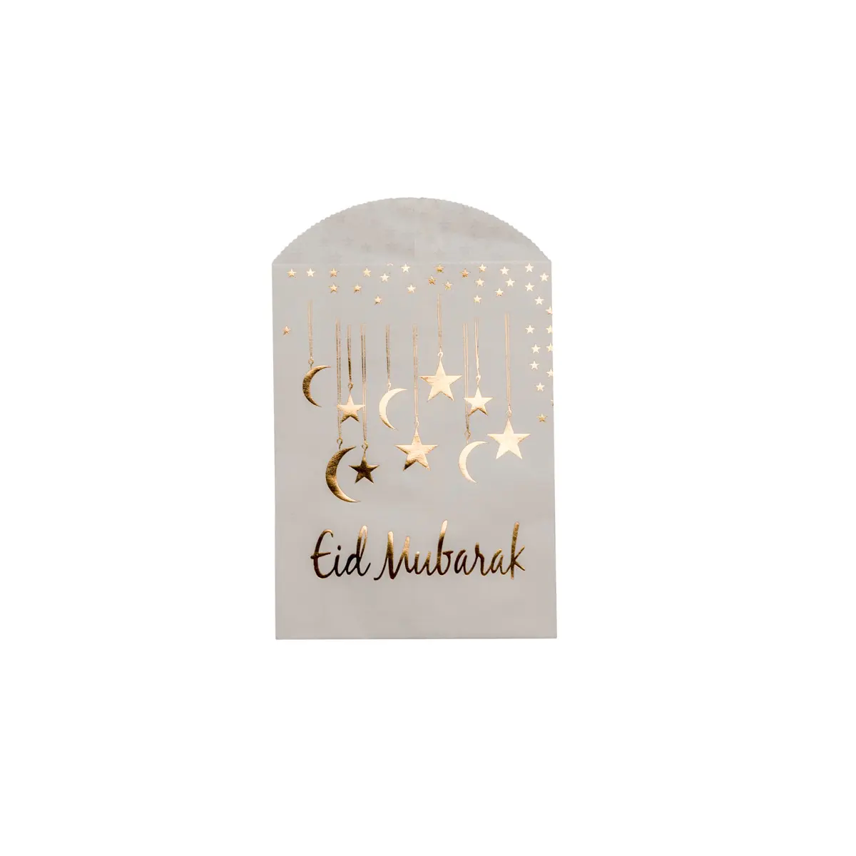 Pochettes cadeau Blanc et Or x10 