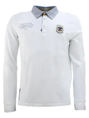 Polo manches longues garçon ECEDICE - VENT DU CAP - Blanc