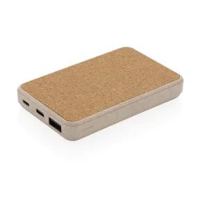 Cork and Wheat Straw Power Bank - 5000mAh - FIBERPOWER - Vertlapub