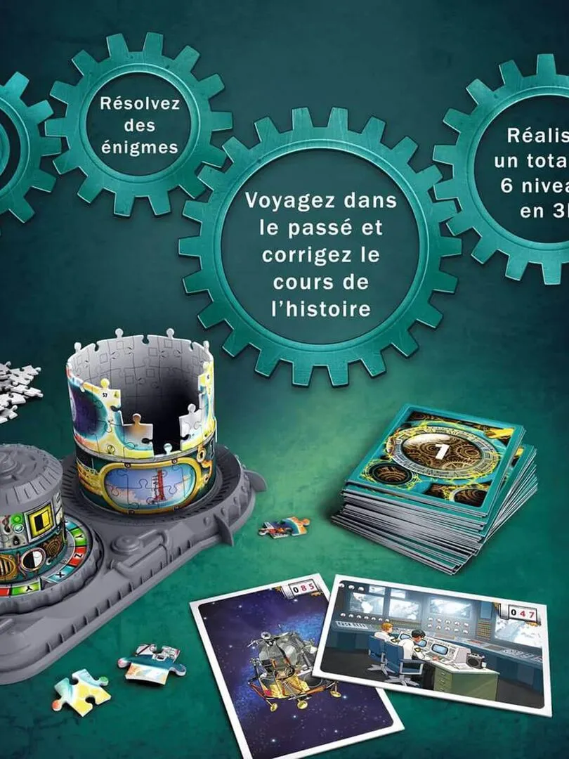 3D Puzzle 216 Pieces Time Guardian Adventures Chaos on the Moon