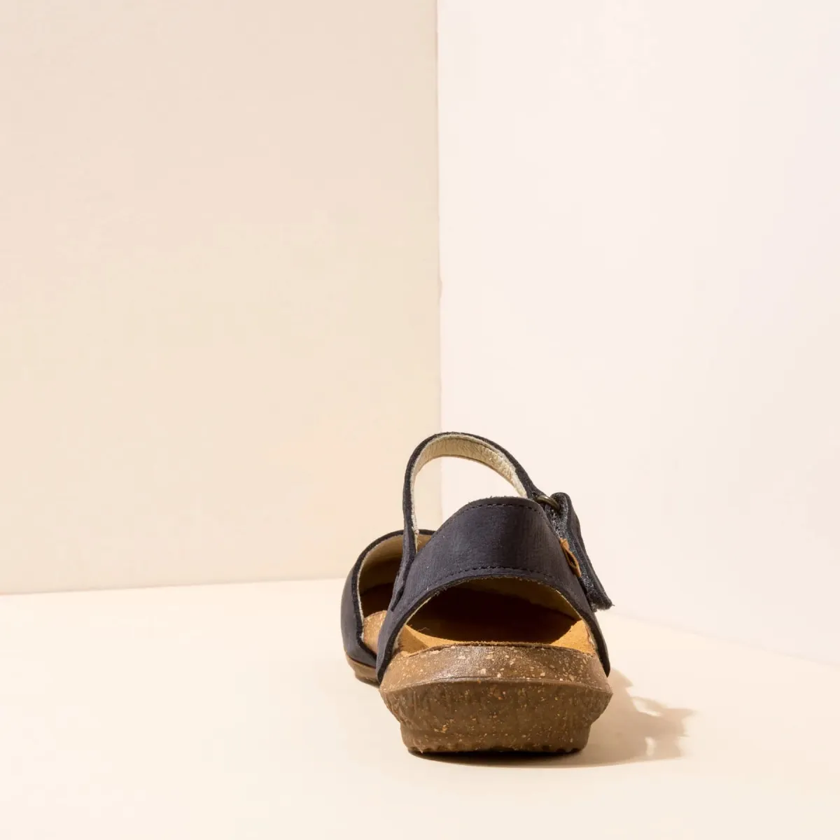 Recycled Rubber Sole Blue Leather Baby Shoes