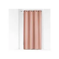 Rideau Occultant À Oeillets En Métal POLY UNI ESSENTIEL - Rose Poudre