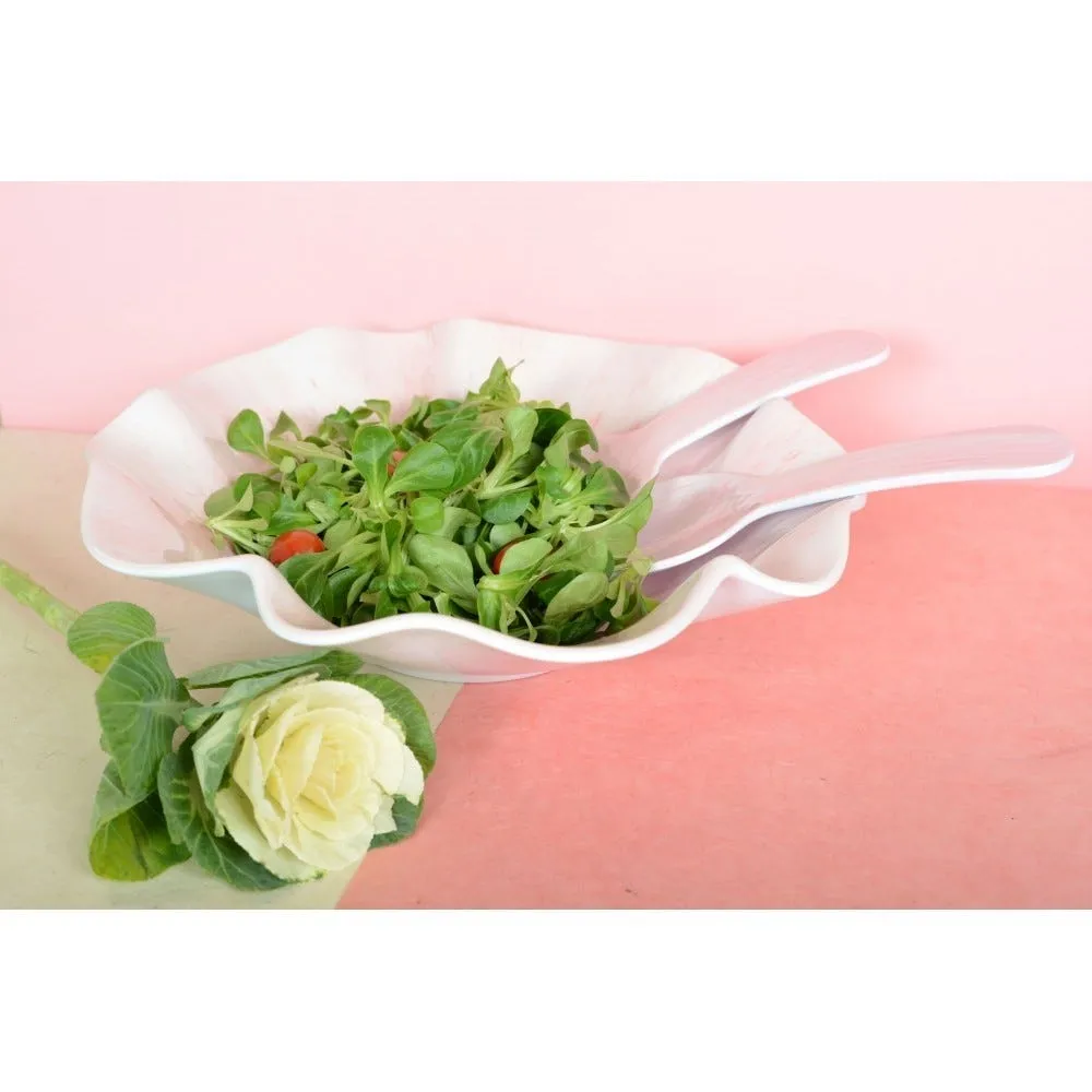 Saladier rose en melamine 35x35x9cm