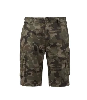 Kariban adult multi-pocket cargo shorts camouflage.