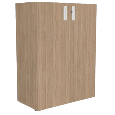 SKAP CHÊNE AMBRÉ & BLANC RANGEMENT MI-HAUTEUR 2 PORTES