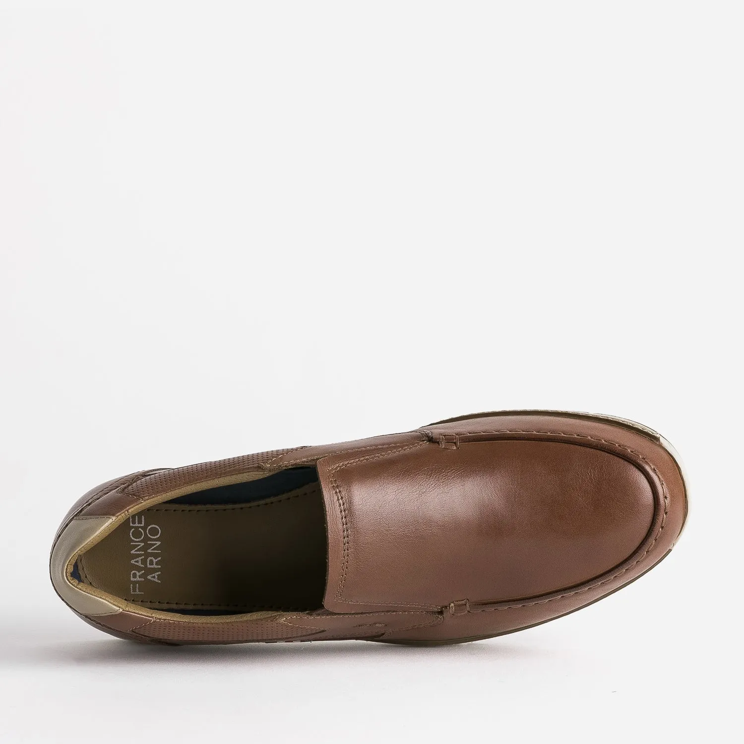Cognac Leather Slip-on - Men's Dress Shoes FRANCE ARNO | ERAM