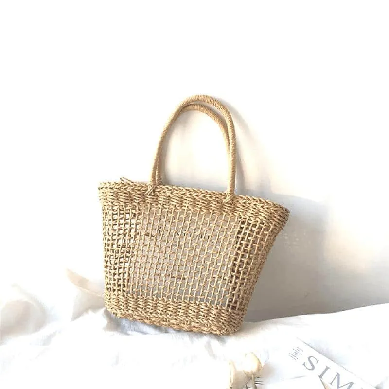 Straw Beach Bag Tote Basket