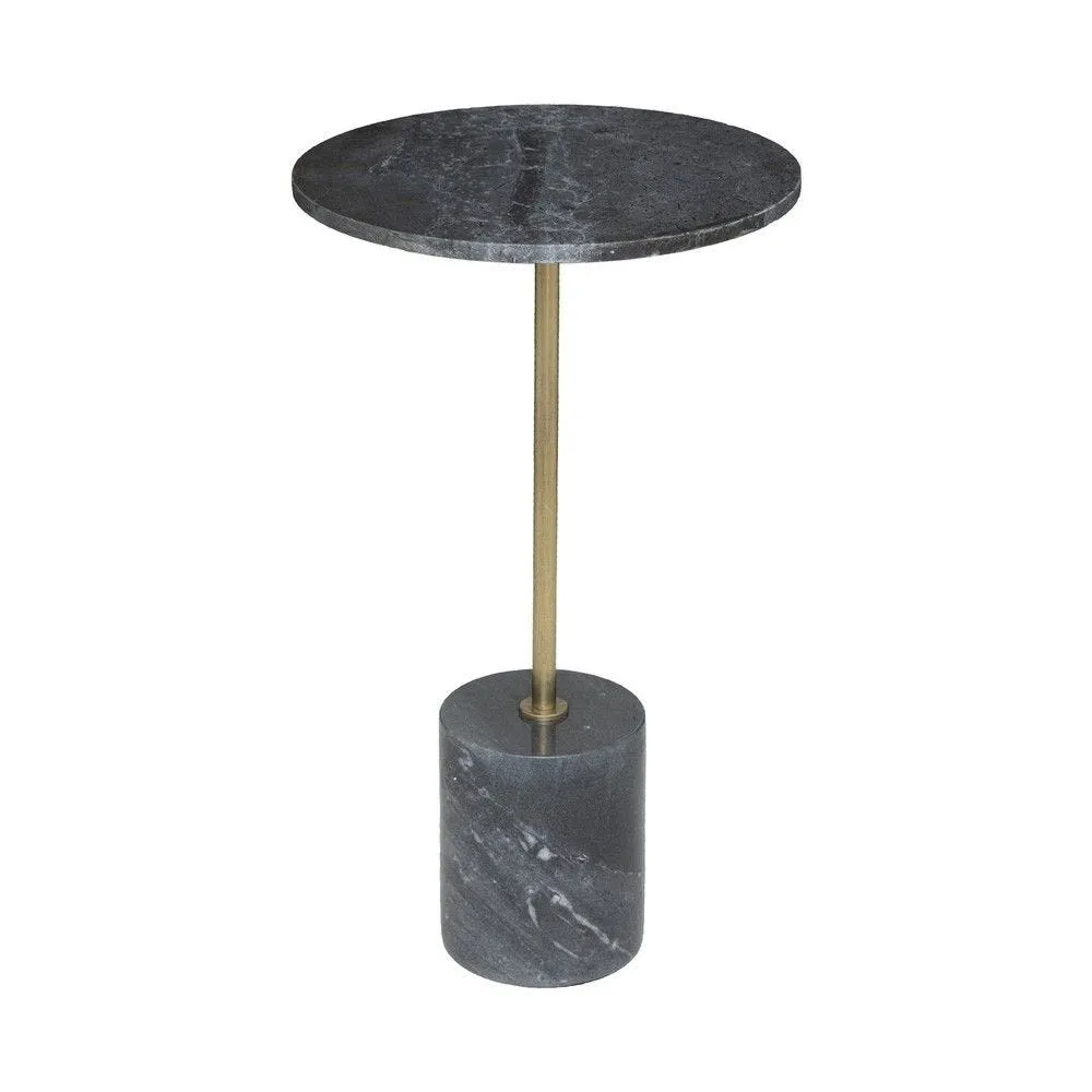 Table d'appoint table à café en marbre gris foncé h61cm