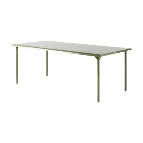 Table de jardin rectangulaire en acier inoxydable vert jonc 200x100cmPatio