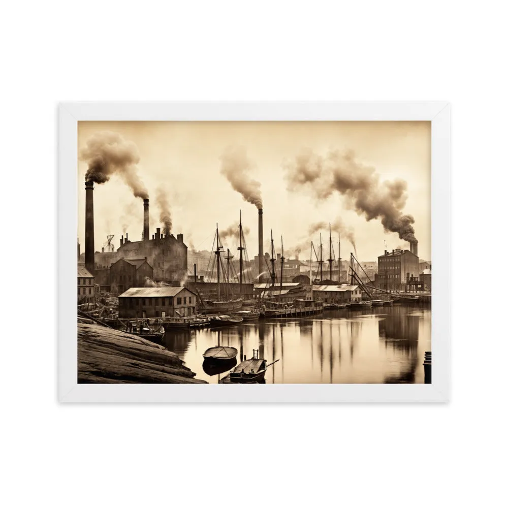 Industrial Landscape Art - Black and White