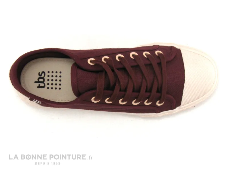 TBS Women's Canvas Shoes Sale - TBS BULLITS R007 Bordeaux Toile Basket-Femme.