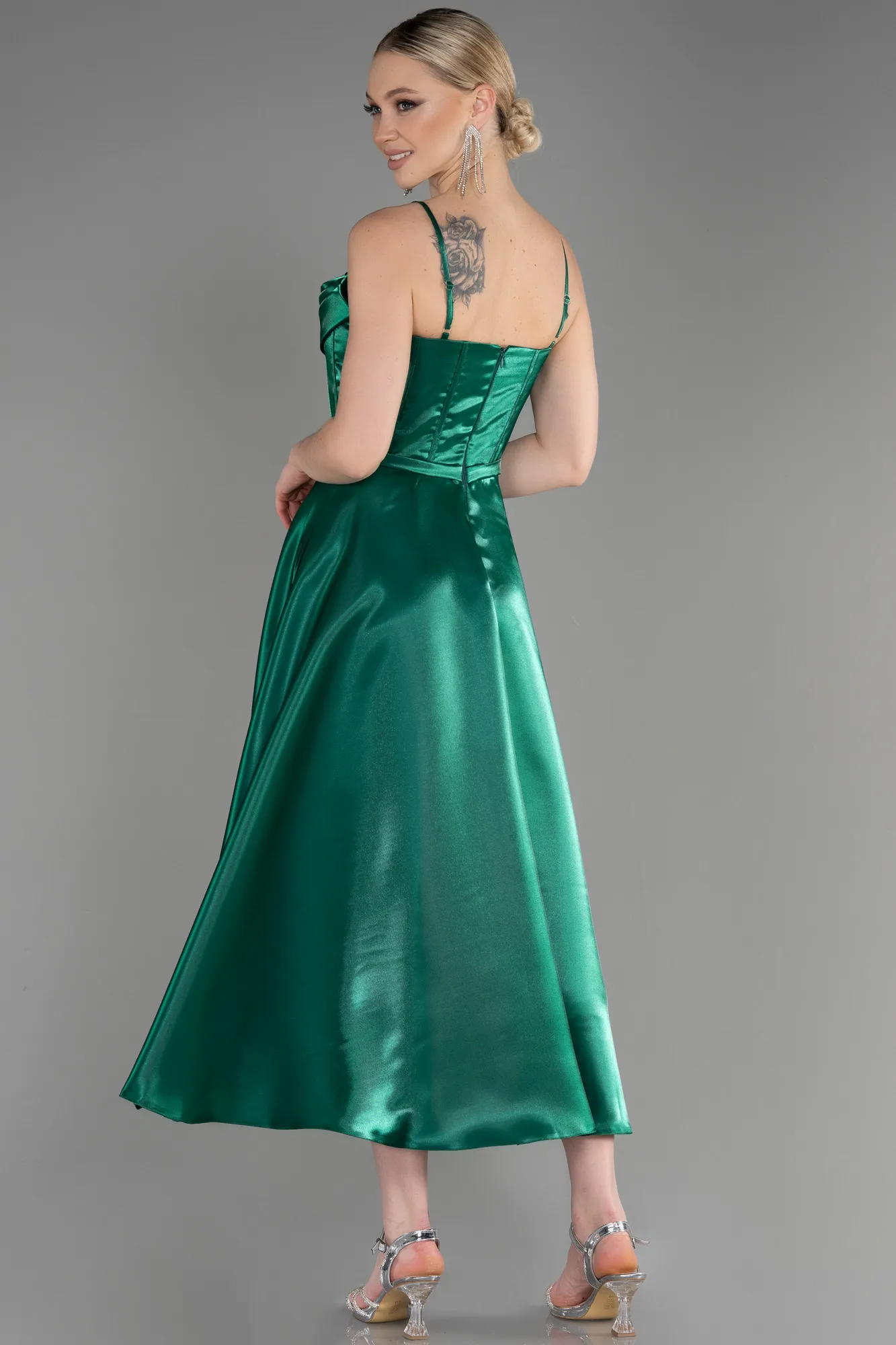 Tenue de Soirée Midi Satin Poudre ABK2011