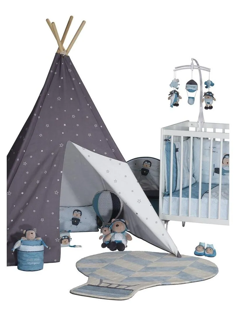 Tipi en toile en coton gris - SAUTHON - N/A