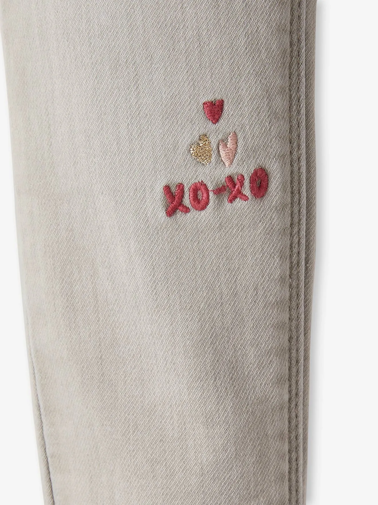 Tregging molleton denim fille double stone - Vertbaudet