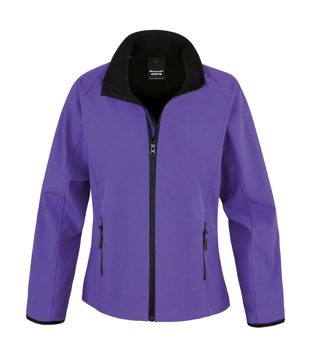 Veste softshell - Femme - R231F - violet et noir 