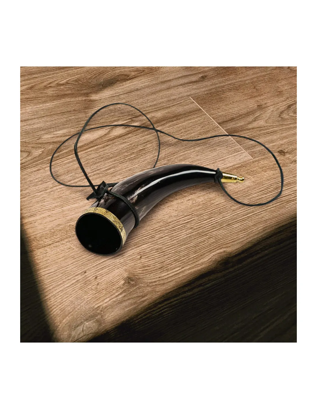 Viking horn with leather shoulder strap ⚔️ Swords Shop
