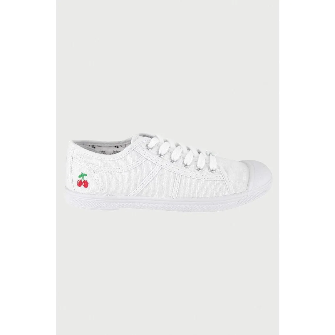 White canvas tennis shoes for women | 3 Suisses