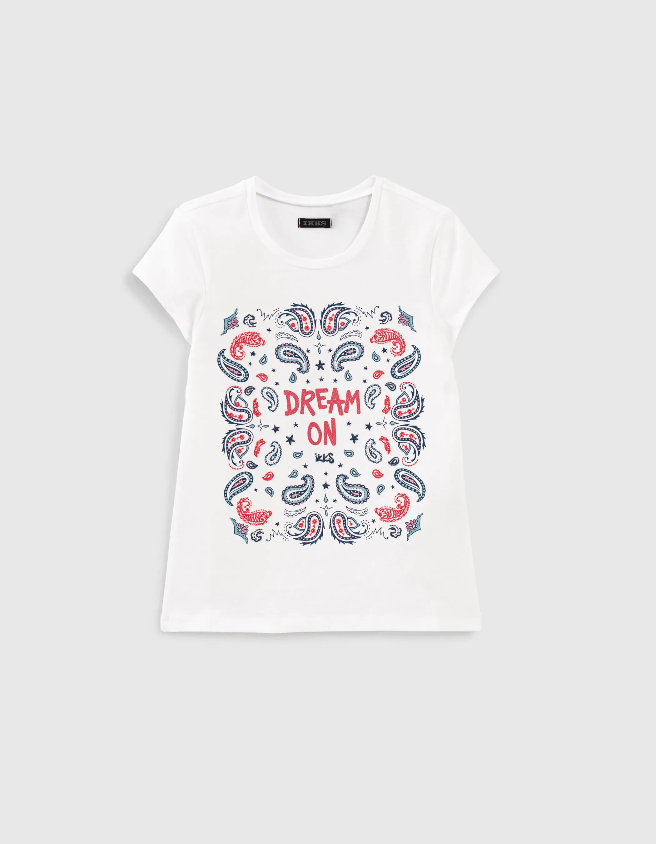 White Optical Illusion Cashmere Color Girl T-Shirt