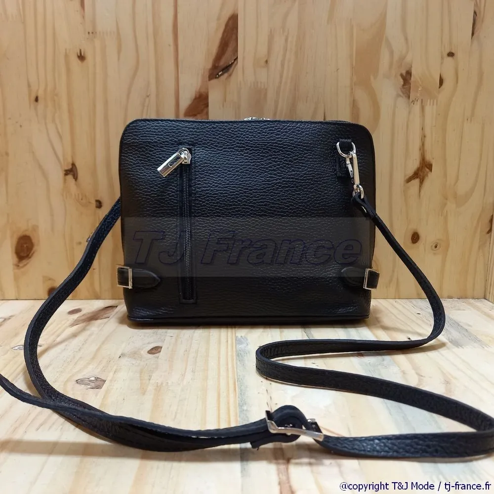 Women's grained cowhide leather crossbody bag by Théa & Julia 1101