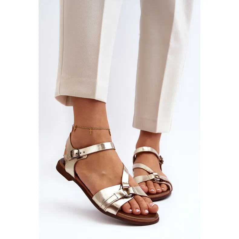 Women's Black Multi-Strap Leather Sandals with Grooved Soles