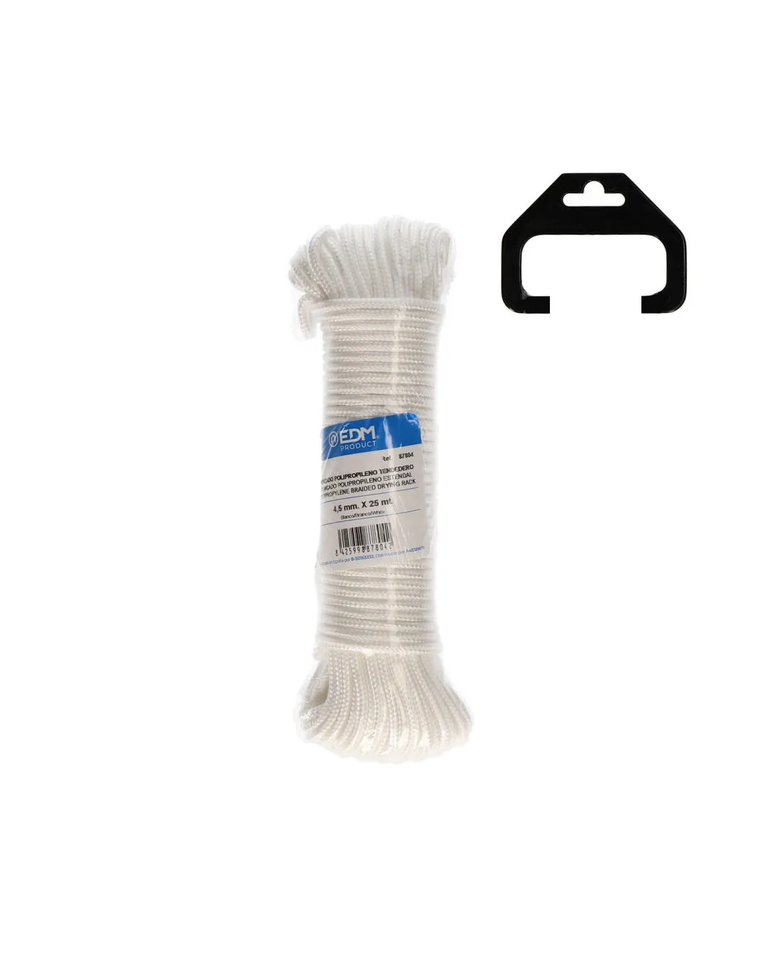 Écheveau Tressé Polypropylène Étendoir 25mts Blanc Edm - 87804